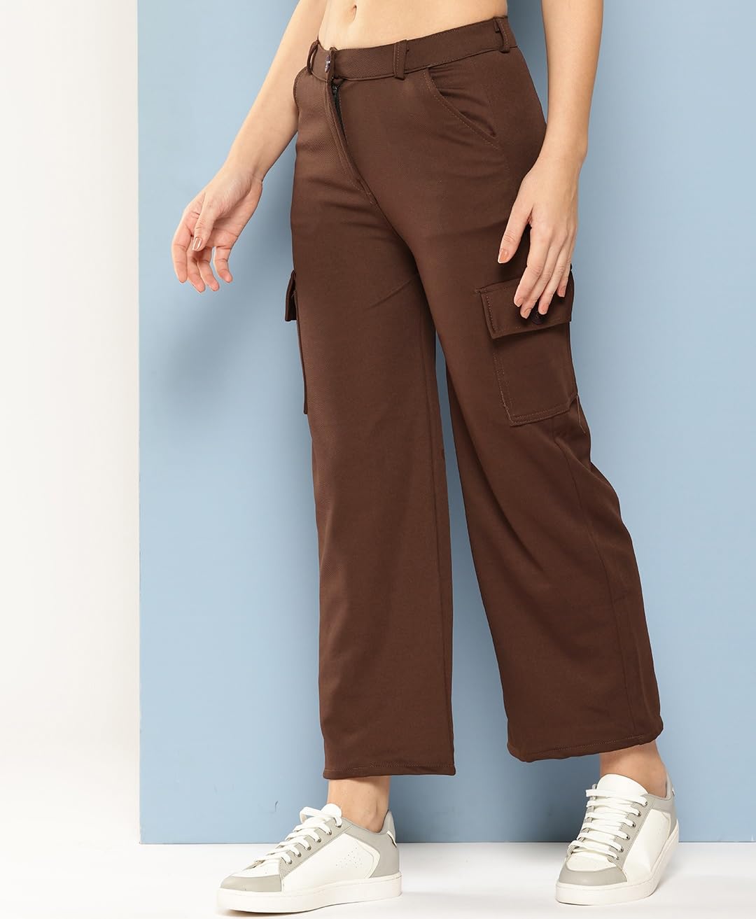 Aarika Girls Casual Wear Brown Colour Solid Nylon Pant (9-14 Years)