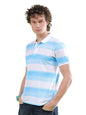 The Indian Garage Co Men Slim Fit Printed Polo Collar Tshirt White
