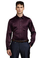 Turtle Men Regular Fit Solid Polysatin Purple Party Shirt