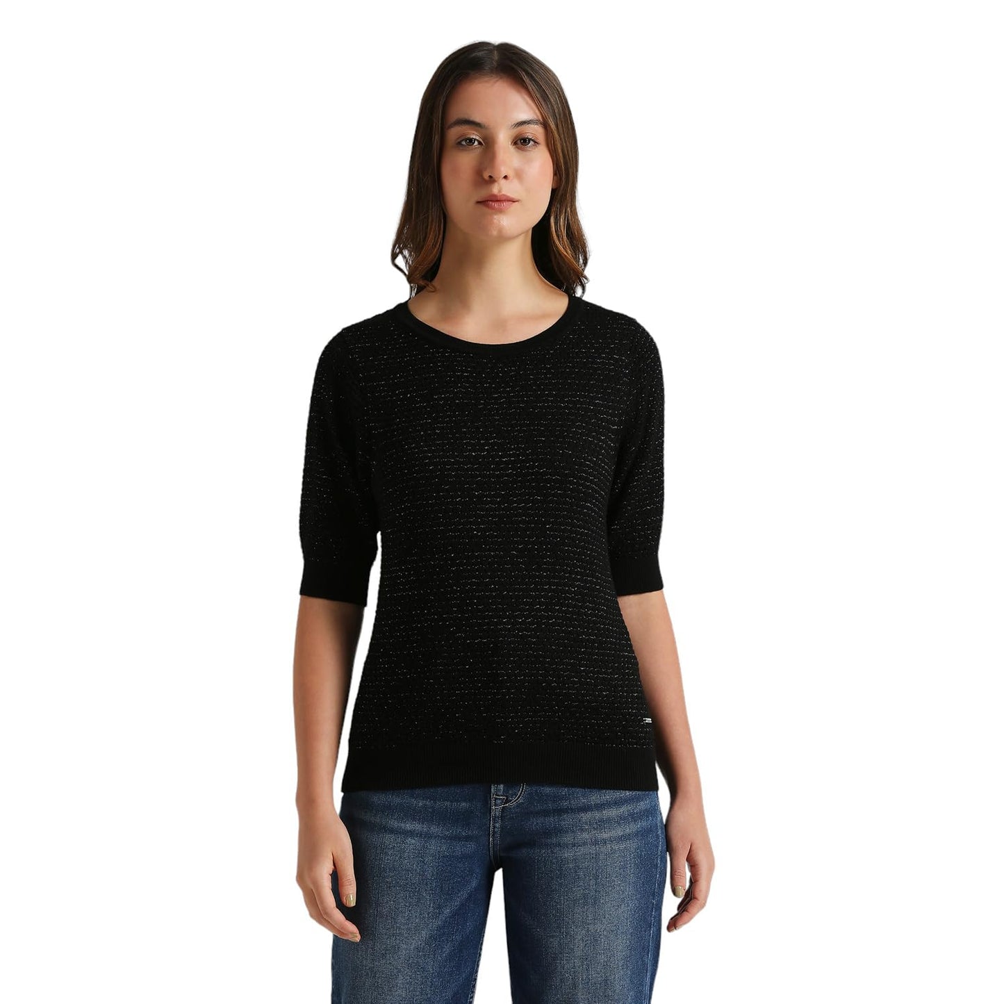 Pepe Jeans Women'S Regular Fit T-Shirt (Pl702301_Black