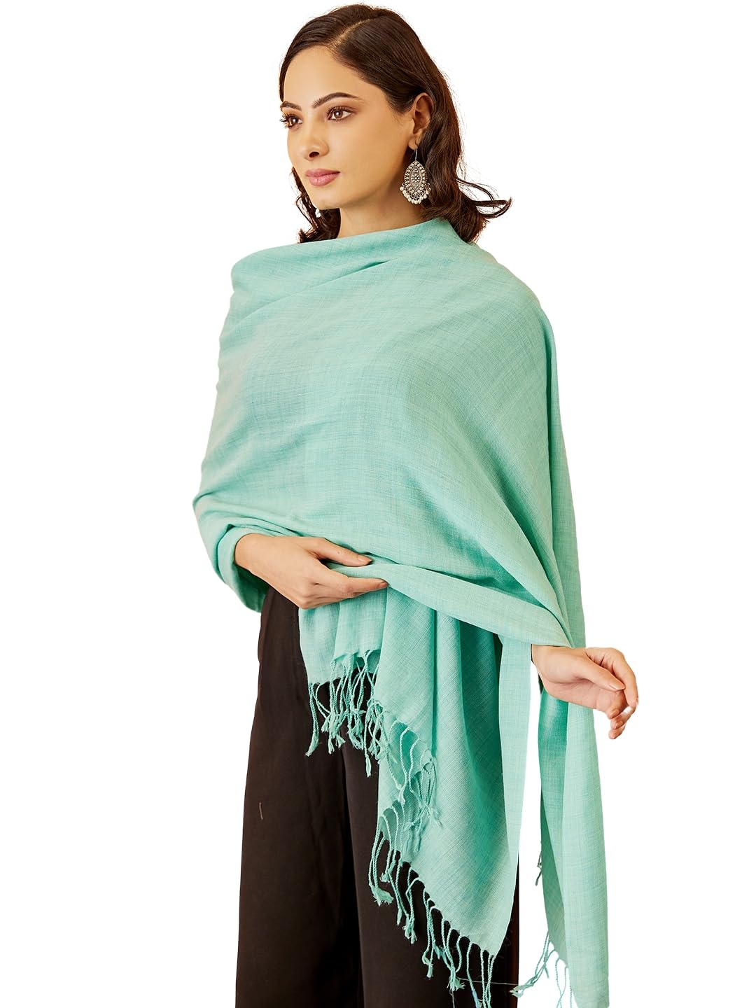 Pashmoda Women Rahmat Fine Wool Melange Stole (Size 28x80 Inches)