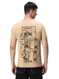 Bewakoof Official Garfield Merchandise Mens Graphic Printed Regular Fit Half Sleeve Round Neck Cotton Jersey T-Shirt_637157_Bro