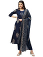 ANNI DESIGNER Women's Cotton Blend Printed Straight Kurta with Pant & Dupatta (RADHU)