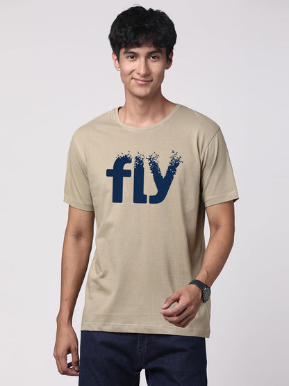 ADRO Fly Mens Printed T-Shirts (RN23-M-FLY-BE_Beige)