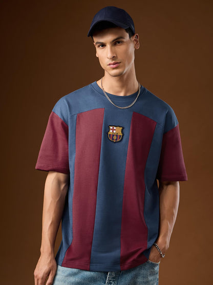 The Souled Store FCB: Number 10 Men and Boys Short Sleeves Round Neck Embroidered Cotton Lightweight Casual Streetwear Comfortab