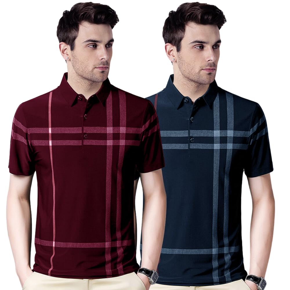 Nobel Monk MenS Regular Fit Polo T Shirt |Half Sleeves |Collar Tshirts |Casual T-Shirt For Men