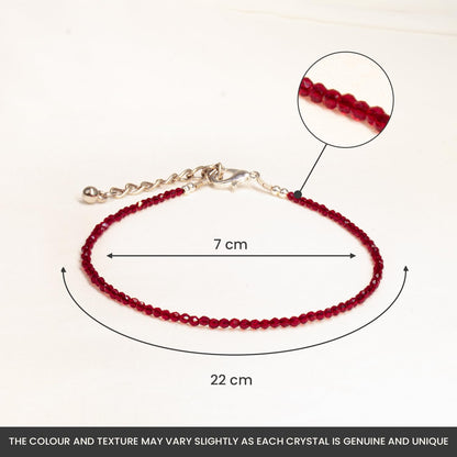 Astrotalk Garnet Anklet | Stone of Courage, Protection & Stability | Garnet Anklet for Women | Best Gift for Woman | Spiritual Jewellery for Women | Valentine Gift for Girlfriend