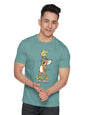 The Souled Store | Tom and Jerry Cheese The Day Round Neck Half Sleeve Mens and Boys | Graphic Printed 100% Cotton T-Shirt Grey