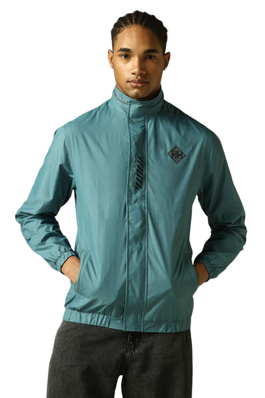 Hubberholme Men Solid Polyster Oversized Fit Collar Long Sleeve Jackets
