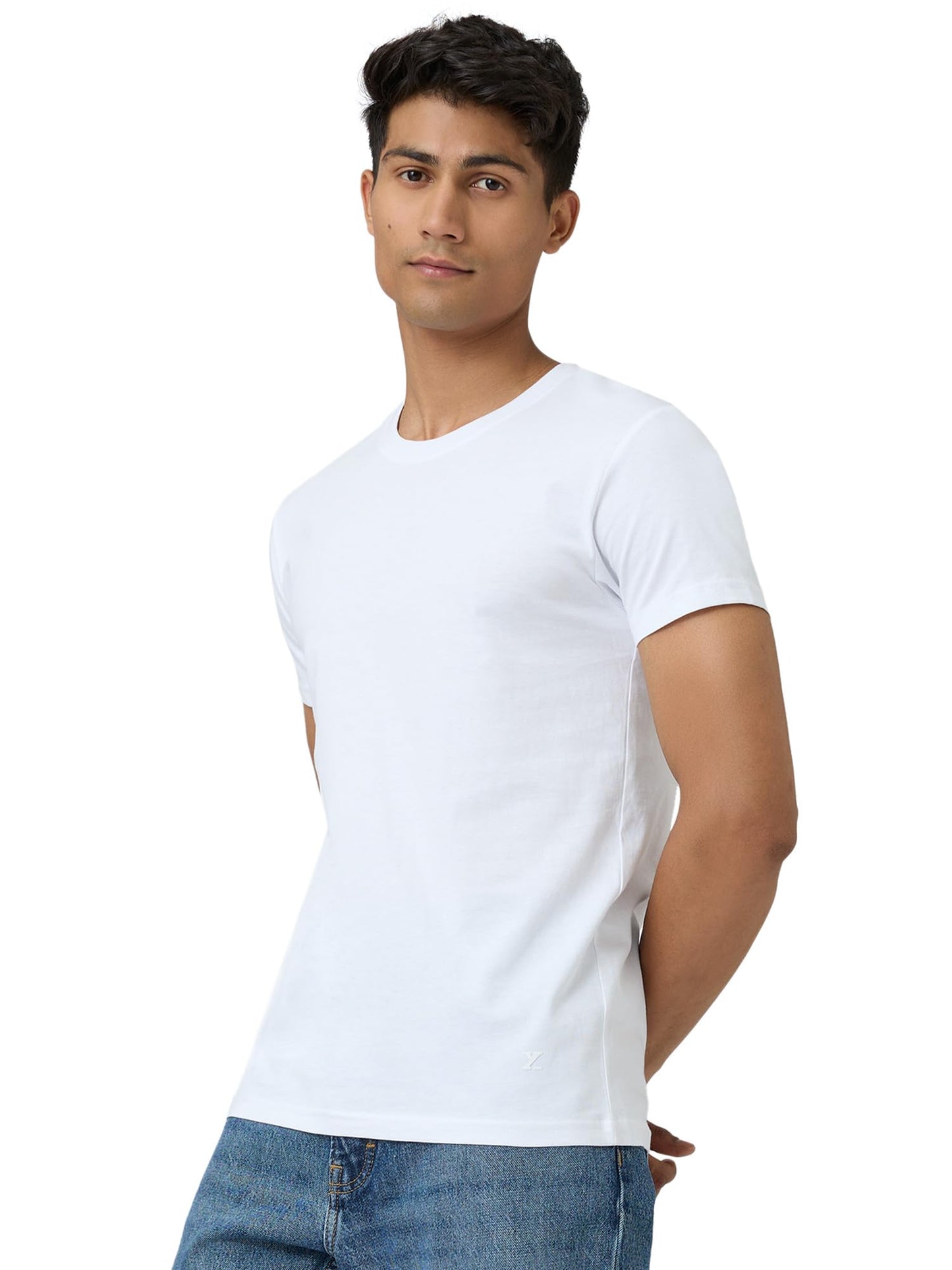 XYXX Mens Solid Regular Fit T-Shirt (XY_CR15_Tshirt_1_White