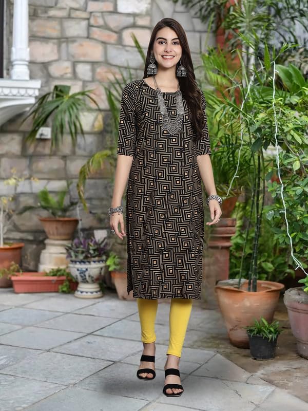 Pinkmint Festival Wear Printed Crepe KurtiS For WomenS Ll Ethnic Kurti Ll Comfortable Kurti (Pack Of 6)