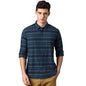 Dennis Lingo MenS Slim Fit Striped Casual Shirt (Blue1)