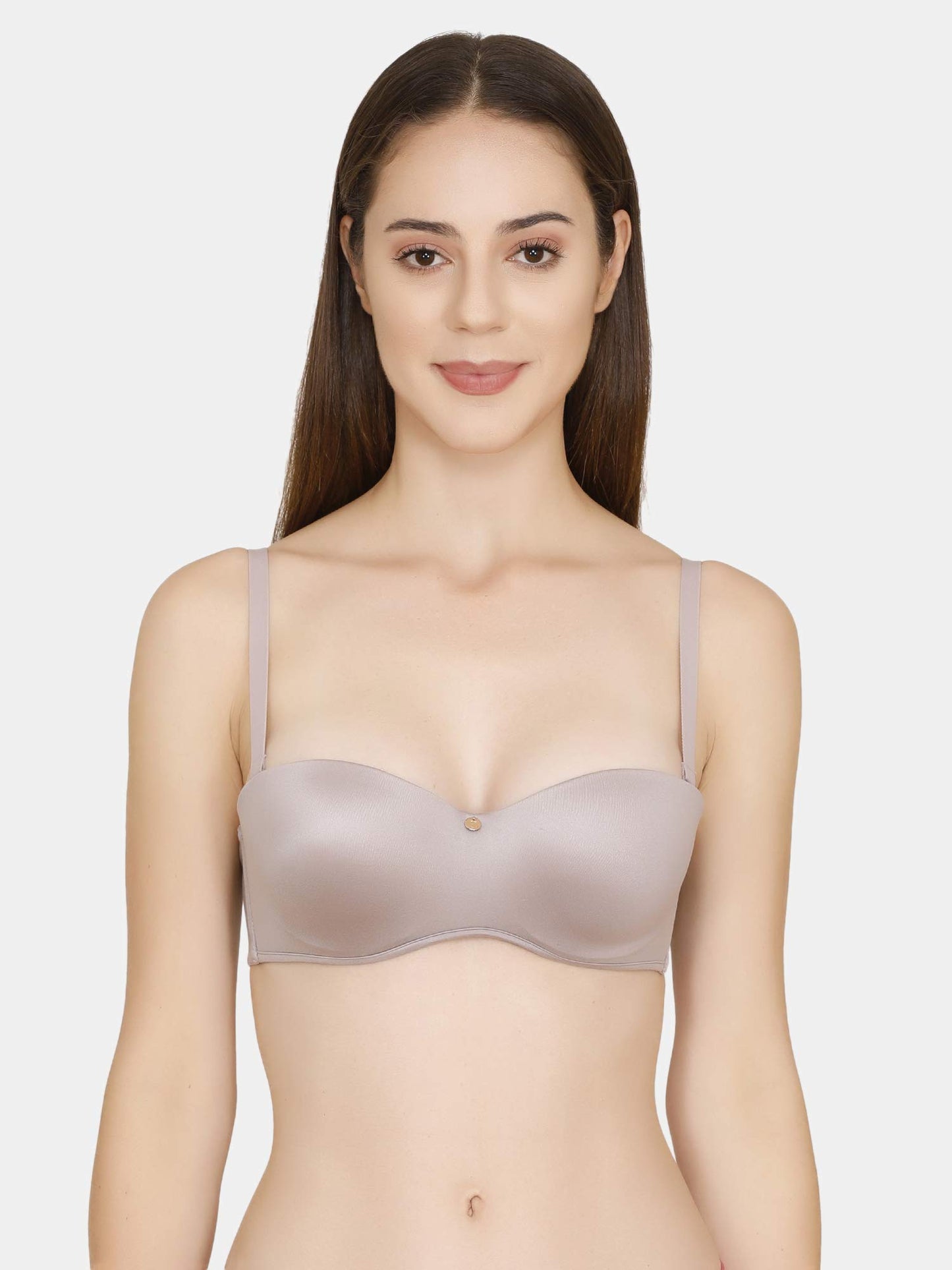 Zivame Womens Rayon Padded Underwire Full Coverage Bra Grey