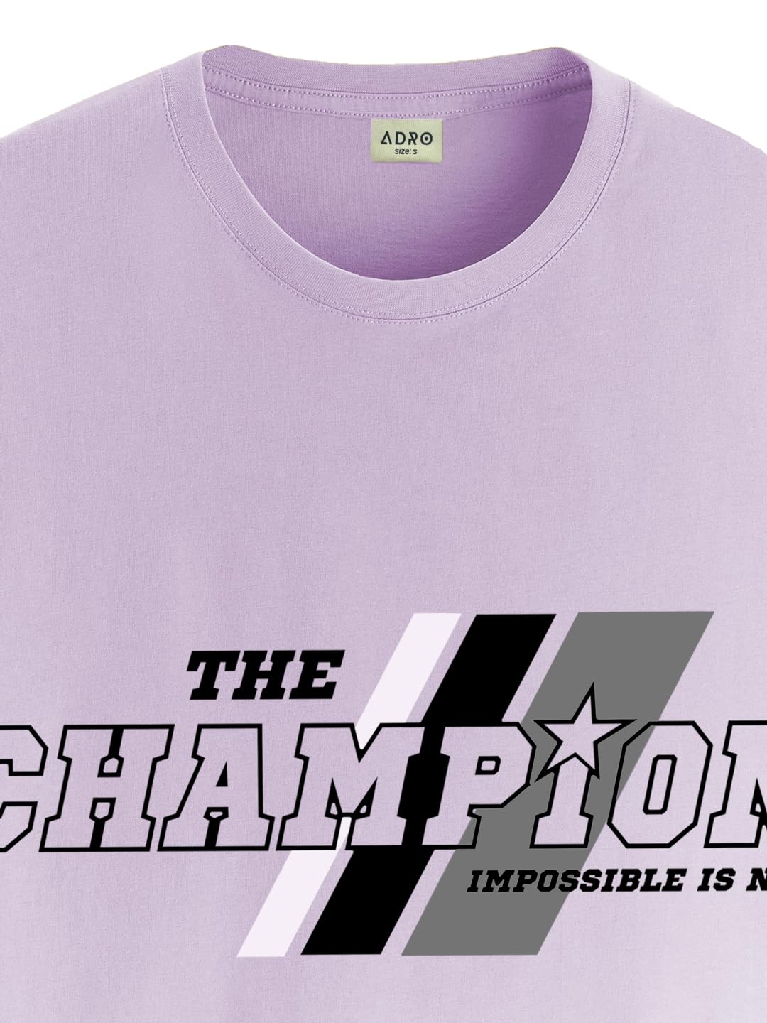 ADRO Men's Graphic Printed 100% Cotton T-Shirt - Regular Fit, Printed T-Shirts for Men (RN24-CMP-PU_Purple)