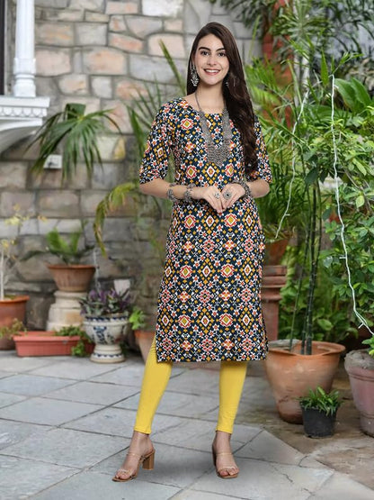 Pinkmint Festival Wear Printed Crepe KurtiS For WomenS Ll Ethnic Kurti Ll Comfortable Kurti (Pack Of 6)