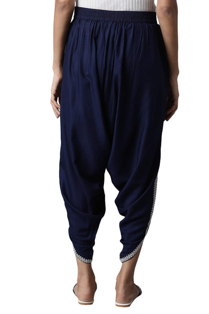 W Pure Cotton Strechable Draped Pants for Women | Pure Cotton Draped Pants for Women | Trousers for Women | W for Woman