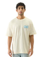 The Souled Store Official Bugs Bunny: Dayum Men and Boys Short Sleeve Round Neck Off White Graphic Printed Cotton Oversized Fit