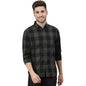 Dennis Lingo Men s Cotton Buffalo Check Slim Fit Casual Shirt with Pocket, Full Sleeve Shirt for Formal & Casual Wear (C442_OLIV