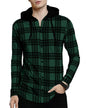 Noble Monk MenS Checkered Long Sleeve Shirts |Button Down Shirts With Hoodie