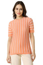 Allen Solly Women Regular Fit Striped Casual Half Sleeve Short Sleeve T-Shirt