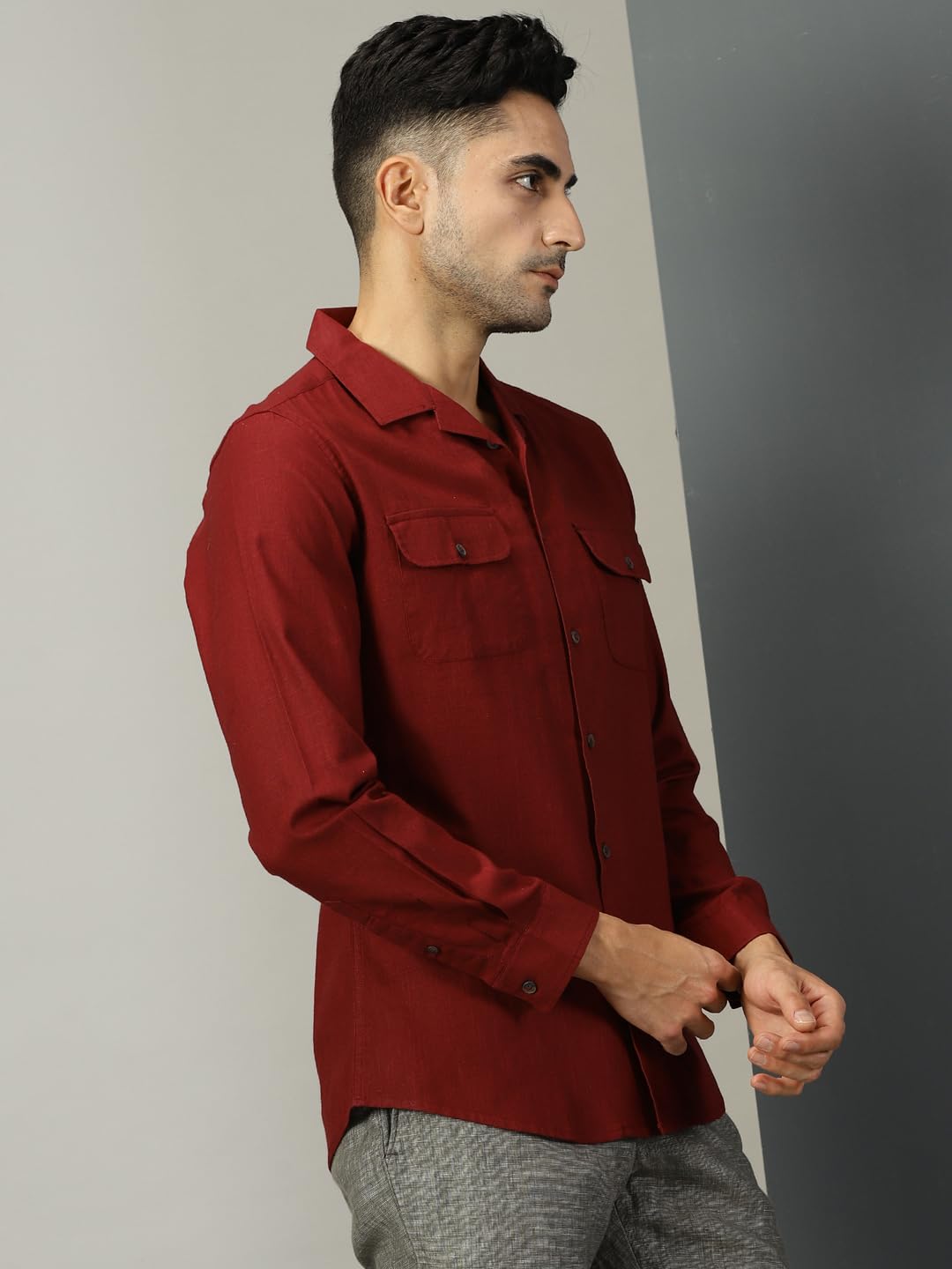 Thomas Scott Double Pocket Regular Fit Long Sleeve Casual Tshirt for Mens