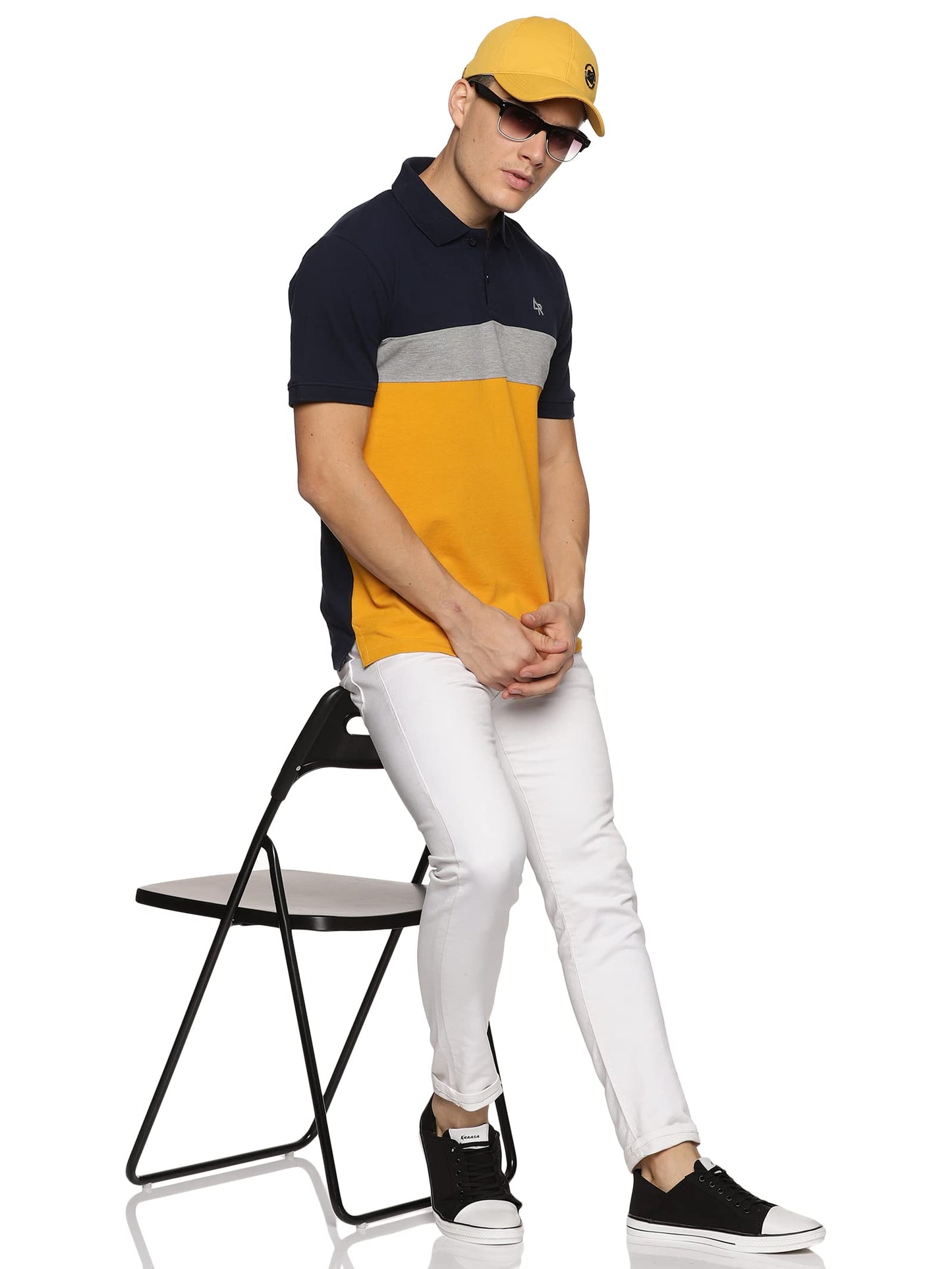 ADRO Premium Polo T-Shirt for Men (PN23-S1-NBGRMU-MU_Mustard)