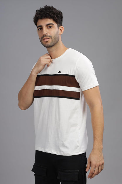 ADRO Tshirt for MenMulti Color T-Shirt for MenCotton T-ShirtMens TshirtRN8-24-WHBR