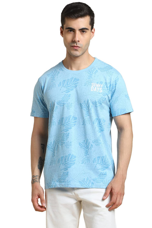 Dennis Lingo MenS Slim Fit Blue T-Shirt
