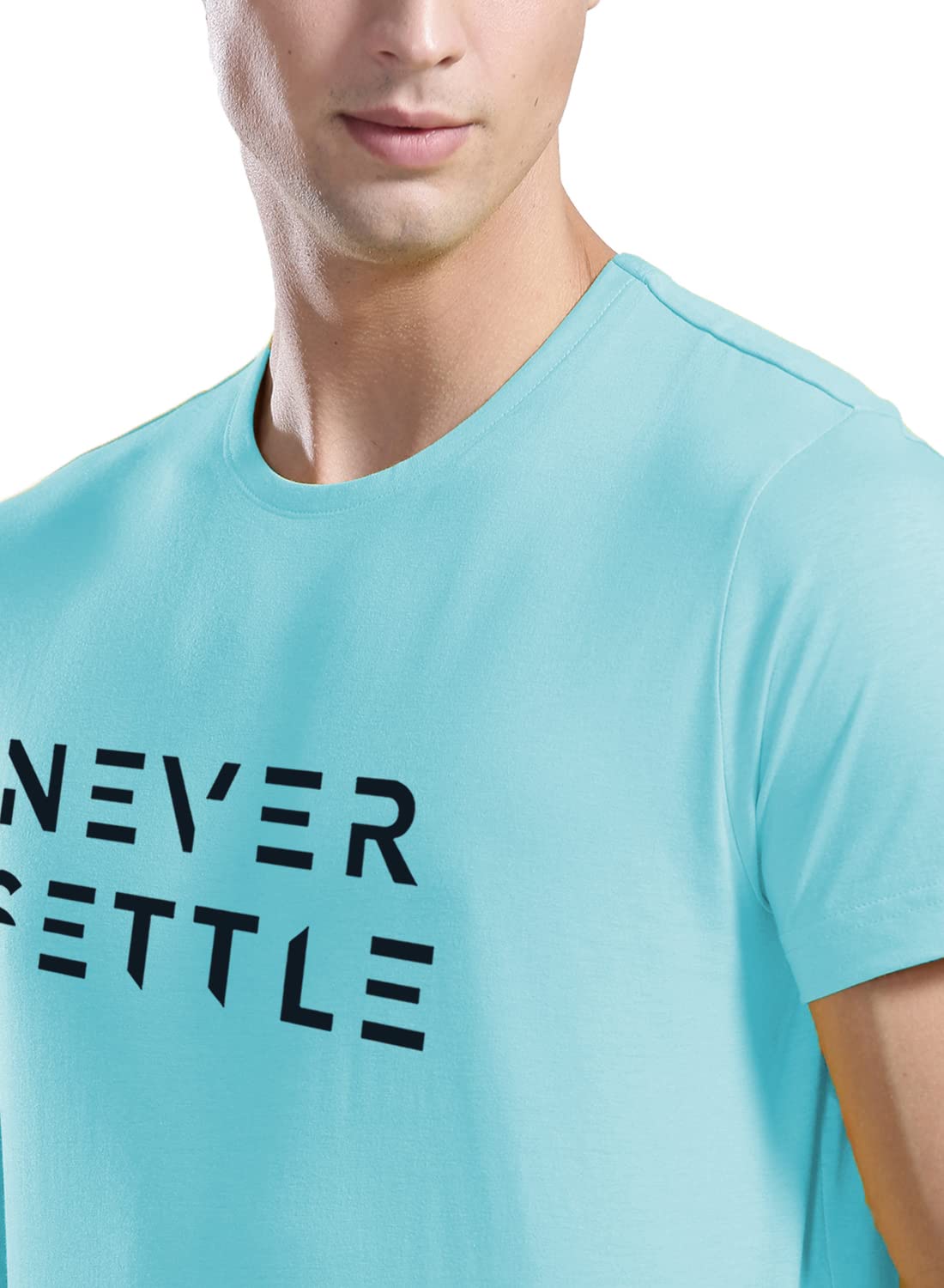 ADRO Mens Never Settle Cotton T-Shirt (RN22-03-SET-MI_Mint)