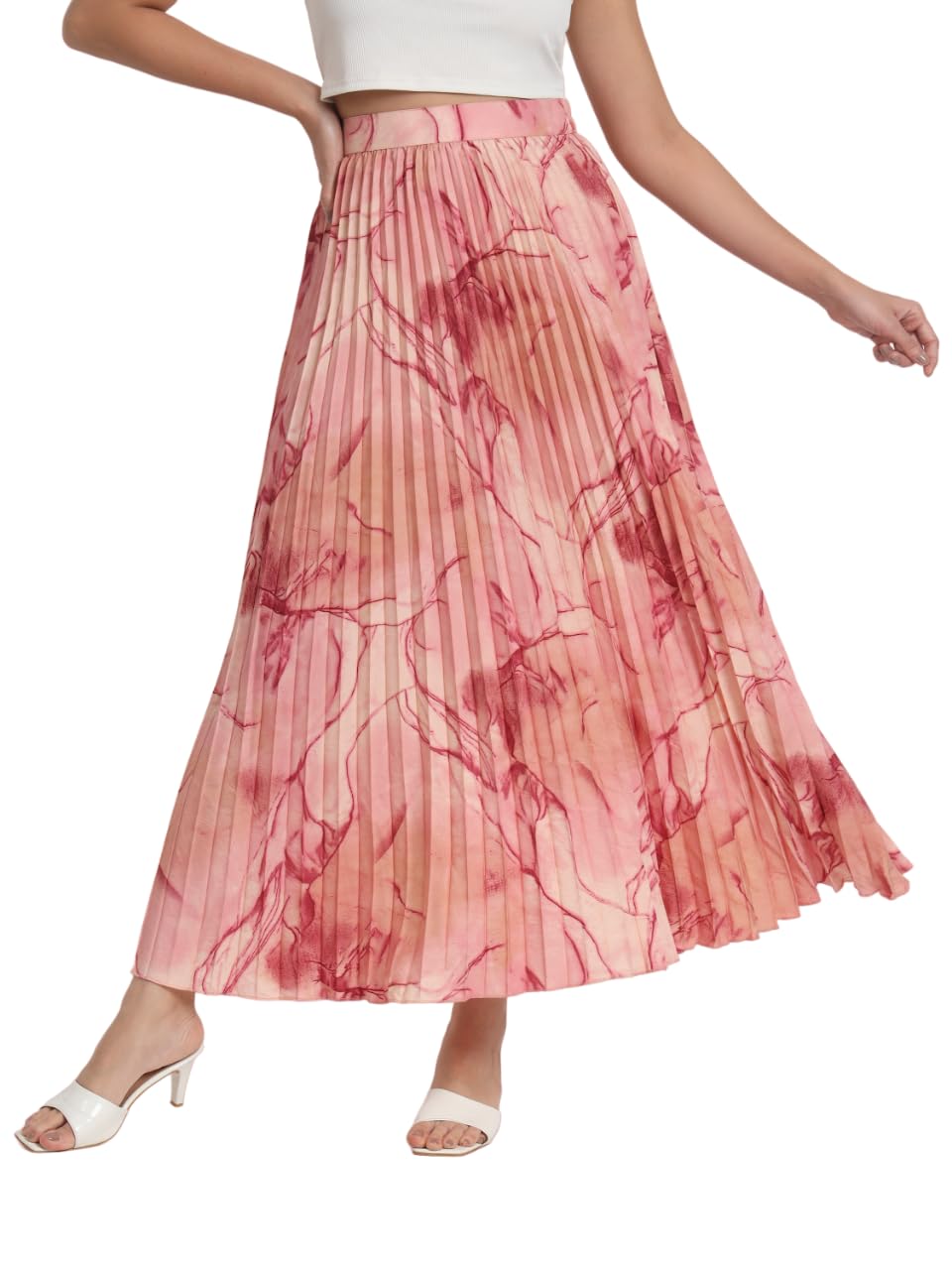 Kzully Crepe WomenS Skirts Maroon