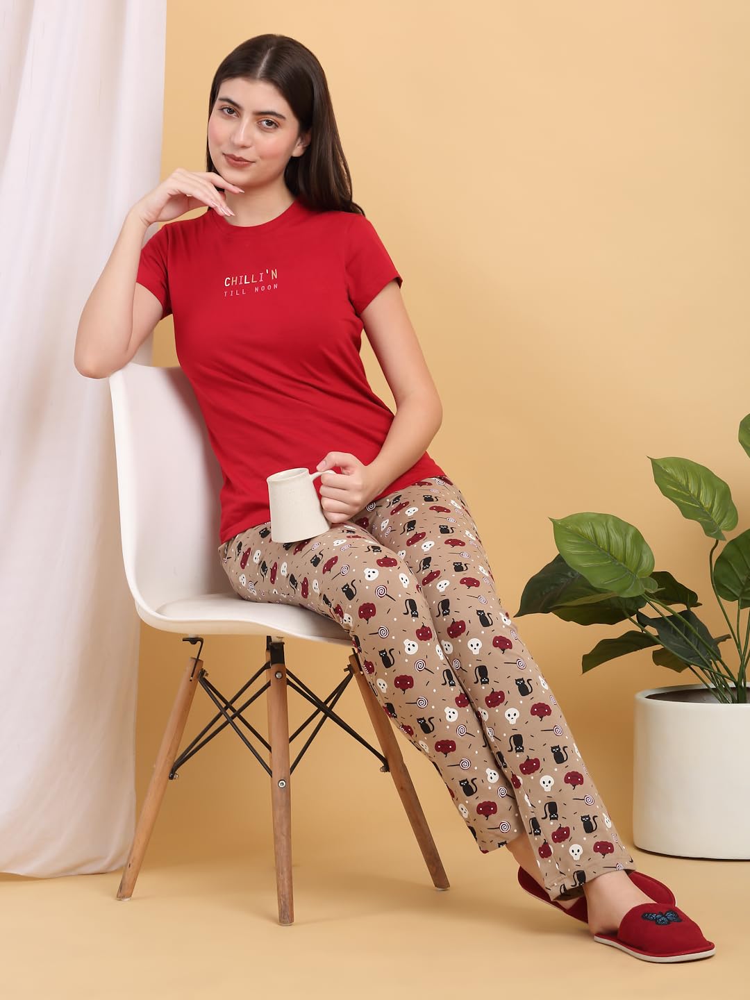 Sweet Dreams Women Solid Pyjama Set