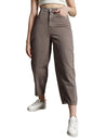 Hubberholme Women Summer Cotton Slim Fit High-Rise Smart Casual Jeans 136 Beige
