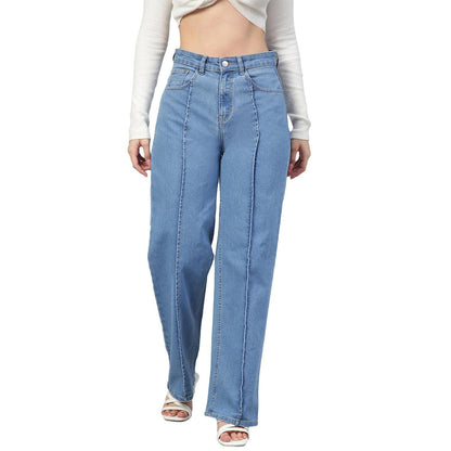 KOTTY Womens High Rise Cotton Lycra Solid Jeans