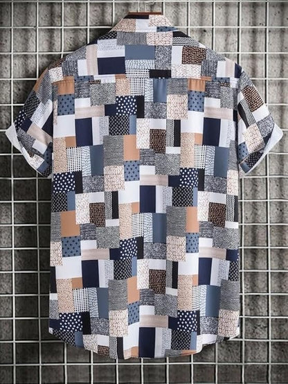 Funky Rich Regular Fit Shirt For Men | Half Sleeve Lycra Shirt | Casual Shirt For Men | Trendy Printed Shirt Design | Lycra Fabr
