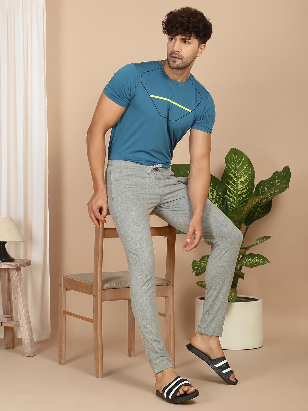 Sweet Dreams Mens Relaxed Pants (SDL-MP-1101 Grey Mel