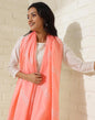 Fabindia Orange Cotton Chikankari Dupatta
