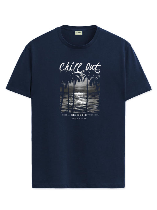 ADRO Mens Nature Graphic Tshirt - Premium Cotton T-Shirt with Stunning Nature Design - Best for Outdoor Enthusiasts Print Navy B