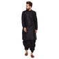 SOJANYA (Since 1958 Men's Black & Black Silk Dhoti Kurta Set, Size: XL