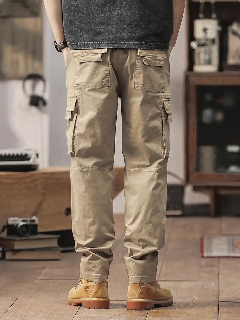 TAGAS Mens Tapered Jogger Cargo Pant || Trousers Casual Pant || Cargo Pant || Pant || Track Pant for Man ||(MC-14) Khaki