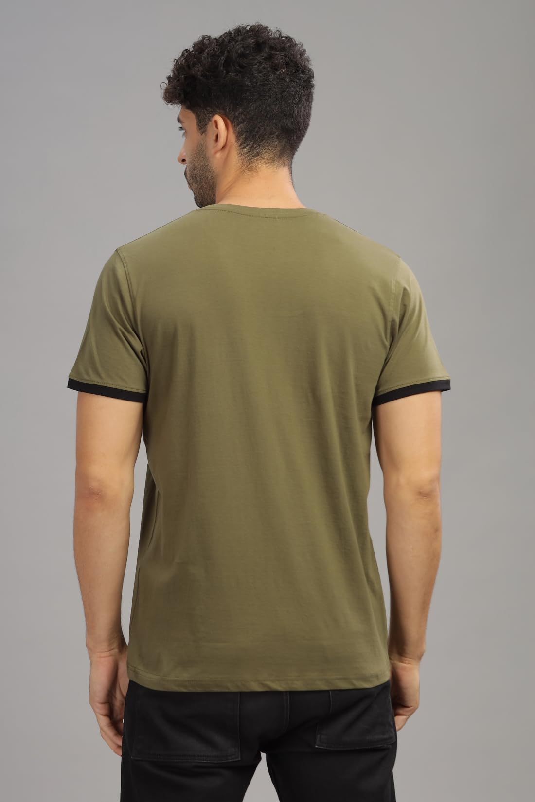 ADRO Tshirt for MenMulti Color T-Shirt for MenCotton T-ShirtMens TshirtRN8-24-OLBLWH