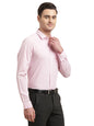 Turtle Men Light Pink Regular Fit Solid Pure Cotton Formal Shirt