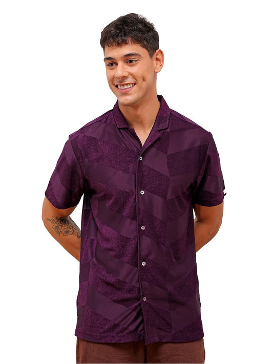 The Indian Garage Co Mens Slim Fit Shirt (1223-SHTKRS-05-01_Plum