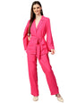 Kotty WomenS Solid Co-Ord With Trousers(Pink,S)