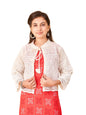 Aarika Girls Cream Colour Chikan Ethnic Jacket (12-16 Years)