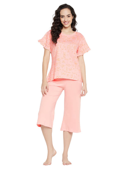Clovia Night Suits for Women, Night Dresses for Women, Capri Night Suit for Women, Women Night Suit Set, Night Wear for Women, L