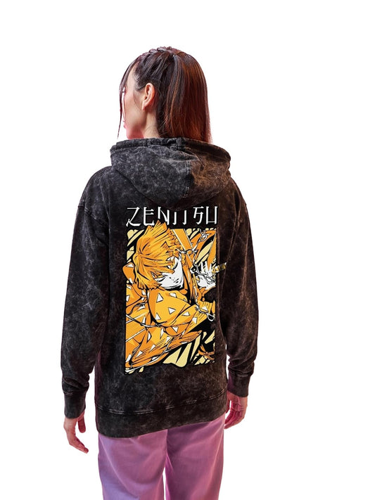 Bewakoof Official DC Merchandise Womens Graphic Print Oversized Fit Full Sleeve Hooded Fleece Hoodies_629661_Black_M