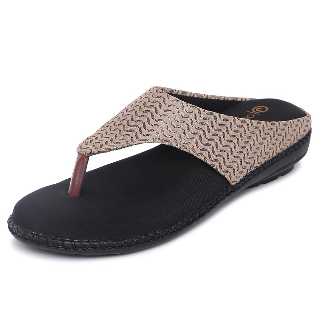 Ortho Joy Extra-Soft Doctor Slippers For Women (Brown)
