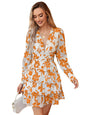 Leriya Fashion Georgette Western Above The Knee Women Party Dress (Lf-Wd1266_Orange