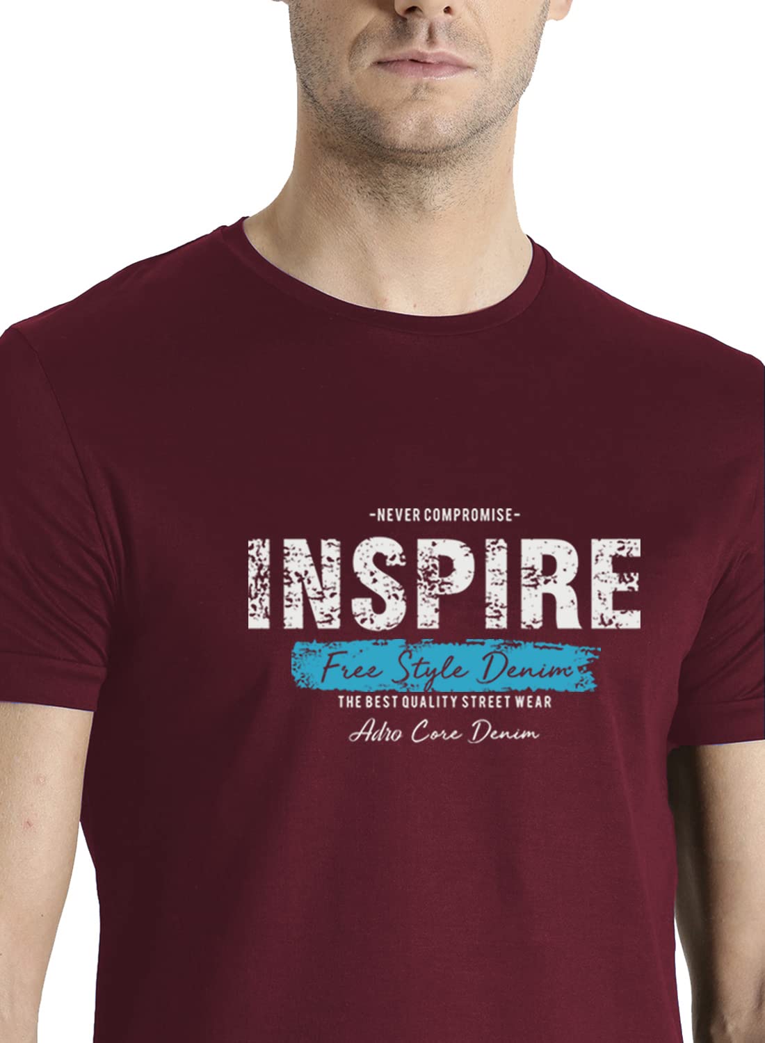 ADRO Mens Inspire Cotton T-Shirt (RN22-03-CORE-MR-S_Maroon)