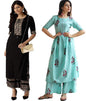 ANNI DESIGNER Women's Printed Straight Kurta with Palazzo